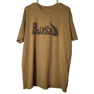 Burial Graphic Tee X-Large 100% Combed Cotton Tan Short Sleeve Crewneck Unisex